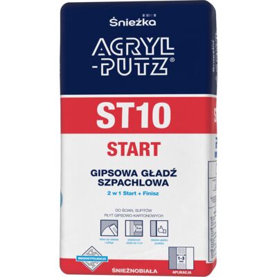 Gipsowa Gładź Szpachlowa 2w1 start + finisz ST10 START 2,5 kg Acryl Putz