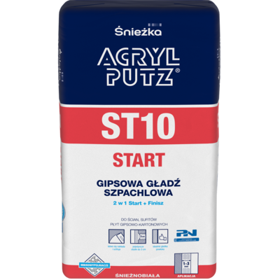 Gipsowa Gładź Szpachlowa 2w1 start + finisz ST10 START 20 kg Acryl Putz