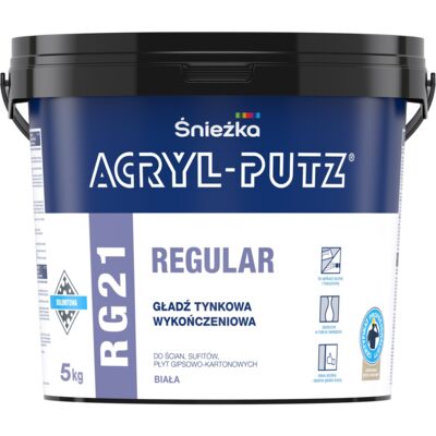 Dolomitowa Gładź Tynkowa Wykończeniowa RG21 REGULAR 5 kg Acryl Putz