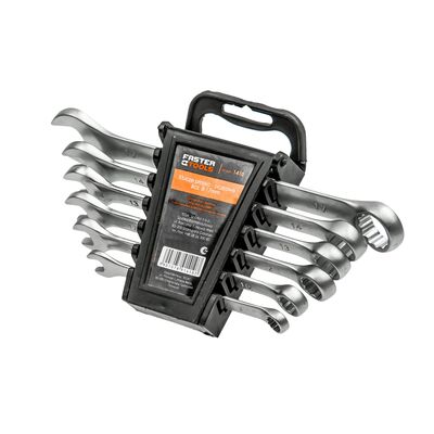 Klucze płasko-oczkowe satyna 6 szt. FASTER TOOLS