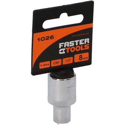 Nasadka sześciokątna 1/2” 8 mm FASTER TOOLS