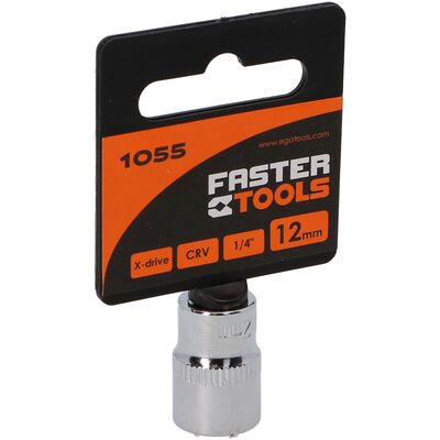 Nasadka sześciokątna 1/4” 12 mm FASTER TOOLS