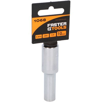 Nasadka długa sześciokątna 1/2” 10 mm FASTER TOOLS