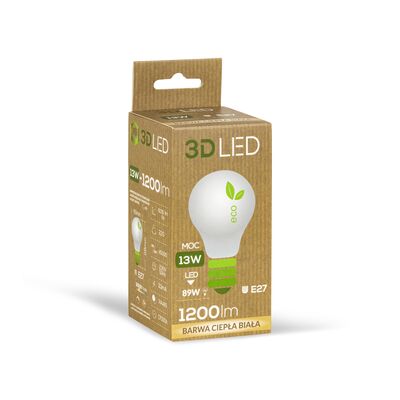 Żarówka ledowa 3LED tradycyjna E-27 13W barwa ciepła
