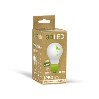 Żarówka ledowa 3LED tradycyjna E-27 13W barwa neutralna