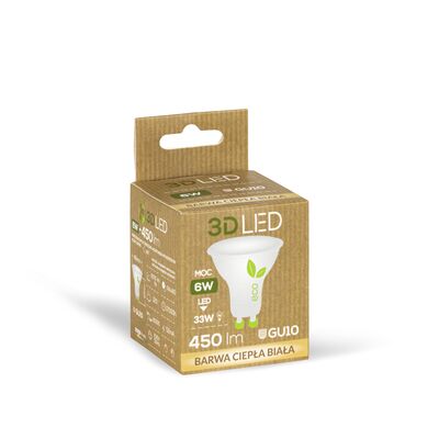 Halogen ledowy 3LED GU10 6W barwa ciepła