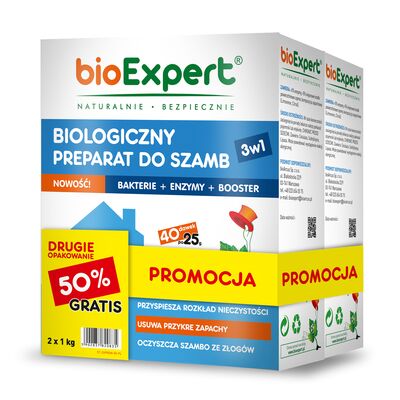 Biologiczny preparat do szamb 3w1 2x1 kg bioExpert