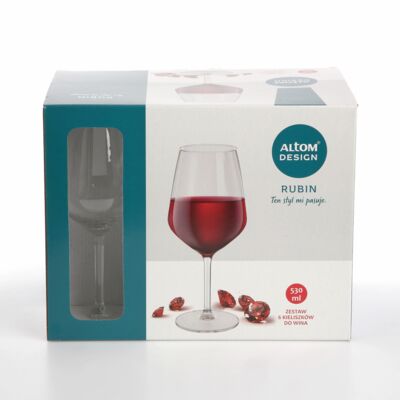 Komplet kieliszków 6 szt. wino czerwone 530 ml