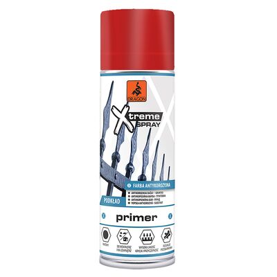 Farba antykorozyjna - podkład w aerozolu 400 ml czerwony tlenkowy RAL 3009 DRAGON