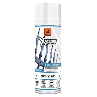 Farba antykorozyjna - podkład w aerozolu 400 ml biała RAL 9003 DRAGON
