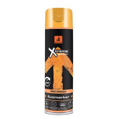 Farba znakująca Fluomarker w aerozolu 500 ml pomarańczowy DRAGON