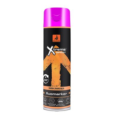 Farba znakująca Fluomarker w aerozolu 500 ml różowy DRAGON