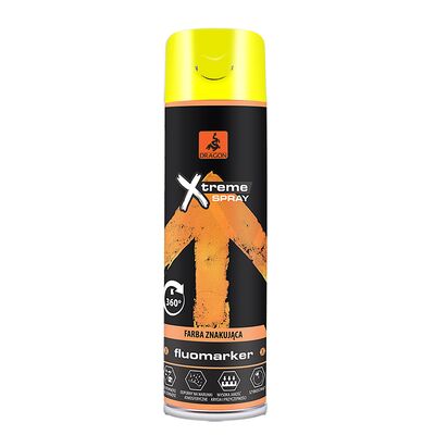 Farba znakująca Fluomarker w aerozolu 500 ml żółty DRAGON