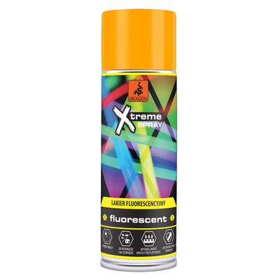 Lakier fluorescencyjny w aerozolu 400 ml pomarańczowy DRAGON