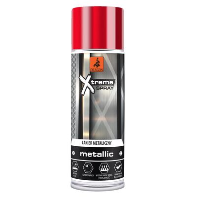 Lakier metaliczny w aerozolu 400 ml czerwony DRAGON