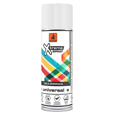 Emalia uniwersalna w aerozolu 400 ml biały połysk RAL 9003 DRAGON