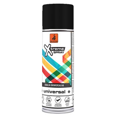 Emalia uniwersalna w aerozolu 400 ml czarny mat RAL 9011 DRAGON