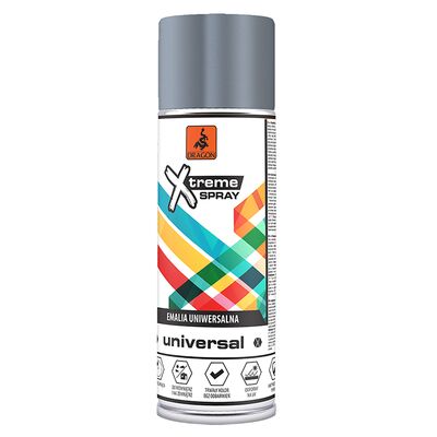 Emalia uniwersalna w aerozolu 400 ml szary RAL 7001 DRAGON