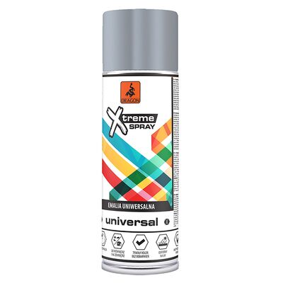 Emalia uniwersalna w aerozolu 400 ml srebrny chrom RAL 9006 DRAGON