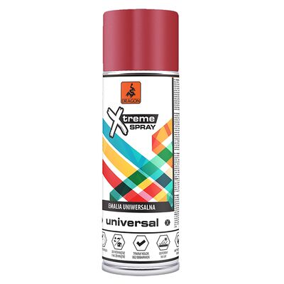 Emalia uniwersalna w aerozolu 400 ml wiśniowy RAL 3004 DRAGON