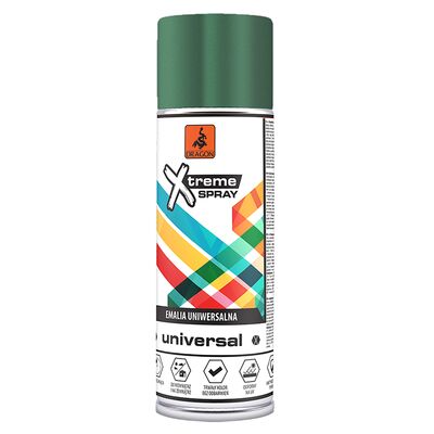 Emalia uniwersalna w aerozolu 400 ml zielony mech RAL 6005 DRAGON