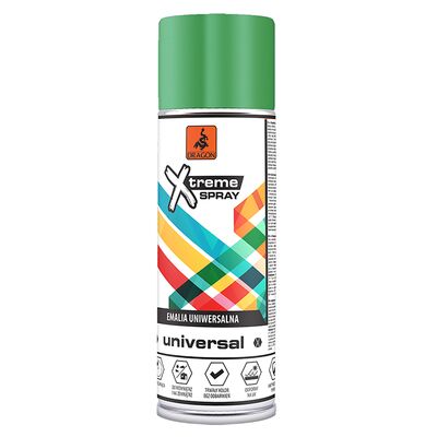 Emalia uniwersalna w aerozolu 400 ml zielony soczysty RAL 6002 DRAGON