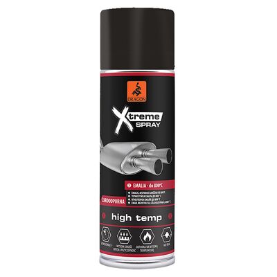 Emalia Żaroodporna w aerozolu 400 ml czarny RAL 9011 DRAGON