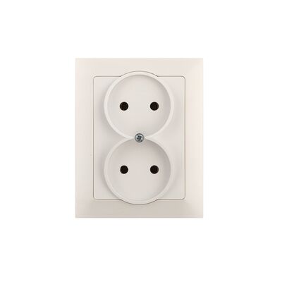 Gniazdo podwójne Medium białe 2x2P