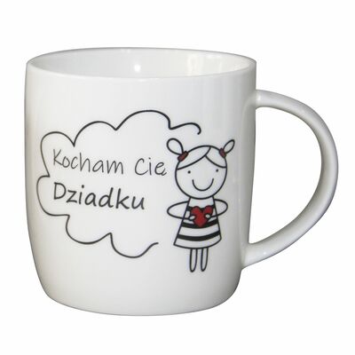 Kubek szeroki Kocham Cię Dziadku 350 ml dekoracja dziewczynka Color Box