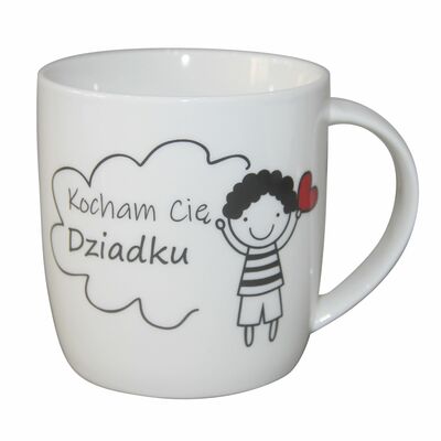 Kubek szeroki Kocham Cię Dziadku 350 ml dekoracja chłopiec Color Box