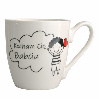 Kubek szeroki Kocham Cię Babciu 350 ml dekoracja chłopiec Color Box