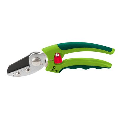 Sekator ogrodowy kowadełkowy 190 mm, średnica cięcia 10 mm VERTO
