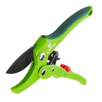 Sekator ogrodowy kowadełkowy z grzechotką, średnica cięcia 20 mm VERTO
