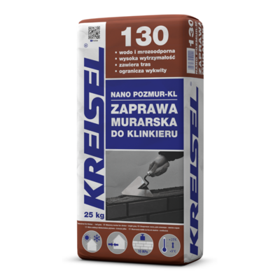 Zaprawa murarska do klinkieru Pozmur-KL Nano 130 25 kg szara KREISEL