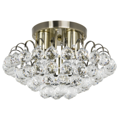 Lampa sufitowa kryształowa 6773/4 21QG mosiądz Elem