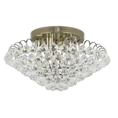 Lampa sufitowa kryształowa 6773/6 21QG mosiądz Elem
