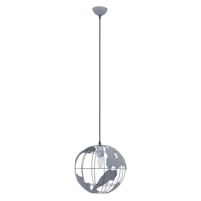 Lampa wisząca 6862/1 GREY MAT szary Elem
