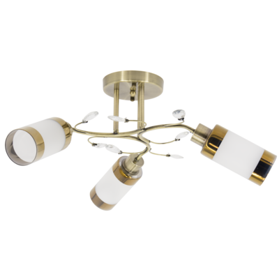 Lampa sufitowa 8267/3 21QG mosiądz Elem