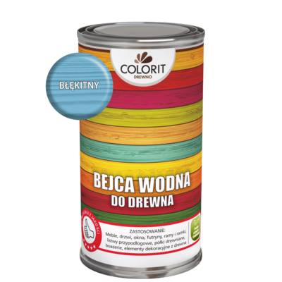 Bejca wodna do drewna Błękitny 0,5 l Colorit Drewno