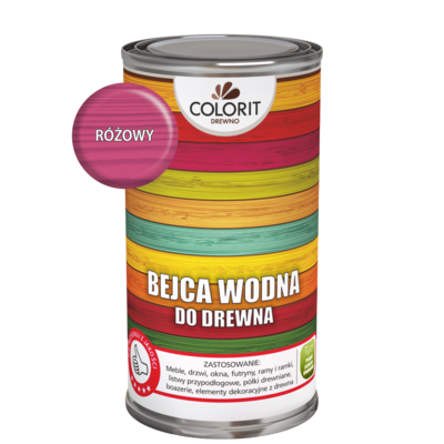 Bejca wodna do drewna Różowy 0,5 l Colorit Drewno