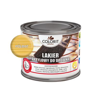 Lakier akrylowy do drewna Półmat 0,375 l Colorit Drewno