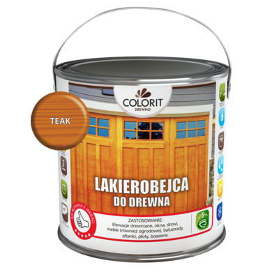 Lakierobejca do drewna Teak 2,5 l Colorit Drewno