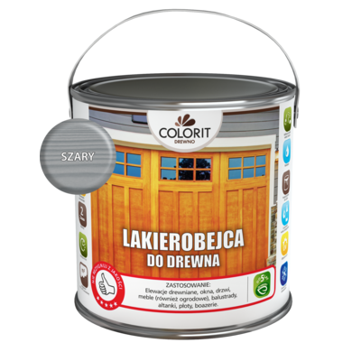 Lakierobejca do drewna Szary 2,5 l Colorit Drewno