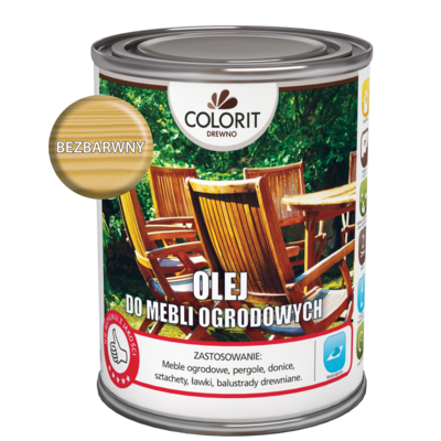 Olej do mebli ogrodowych Bezbarwny 0,75 l Colorit Drewno