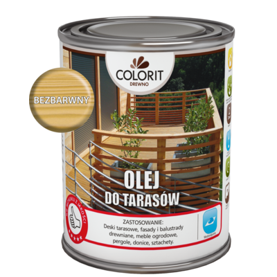 Olej do tarasów Bezbarwny 0,75 l Colorit Drewno