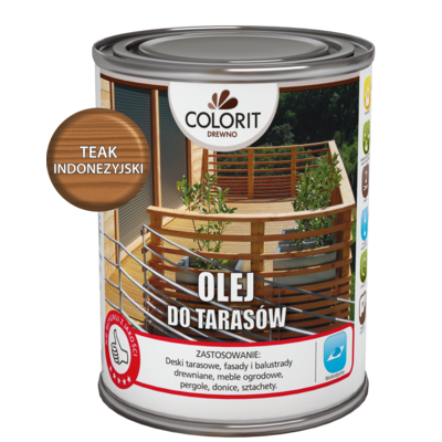 Olej do tarasów Teak indonezyjski 0,75 l Colorit Drewno