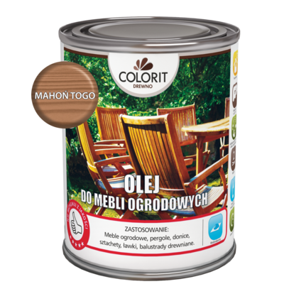 Olej do mebli ogrodowych Mahoń togo 0,75 l Colorit Drewno