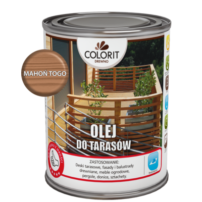 Olej do tarasów Mahoń togo 0,75 l Colorit Drewno