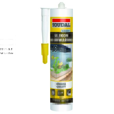 Silikon do akwarium bezbarwny 280 ml Soudal