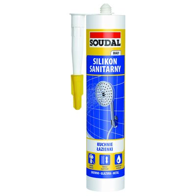 Silikon sanitarny biały 280 ml Soudal